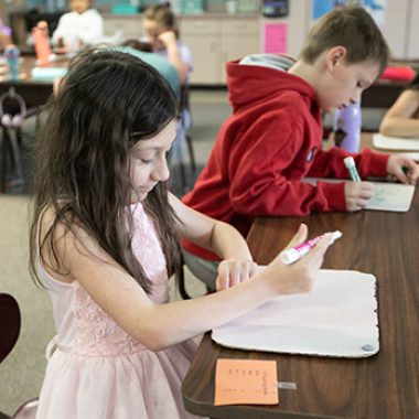 Franklin students in class
