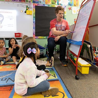 Franklin teacher instructing students